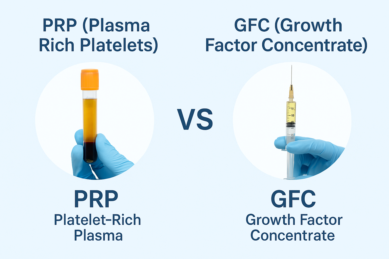 PRP vs GFC hair treatment